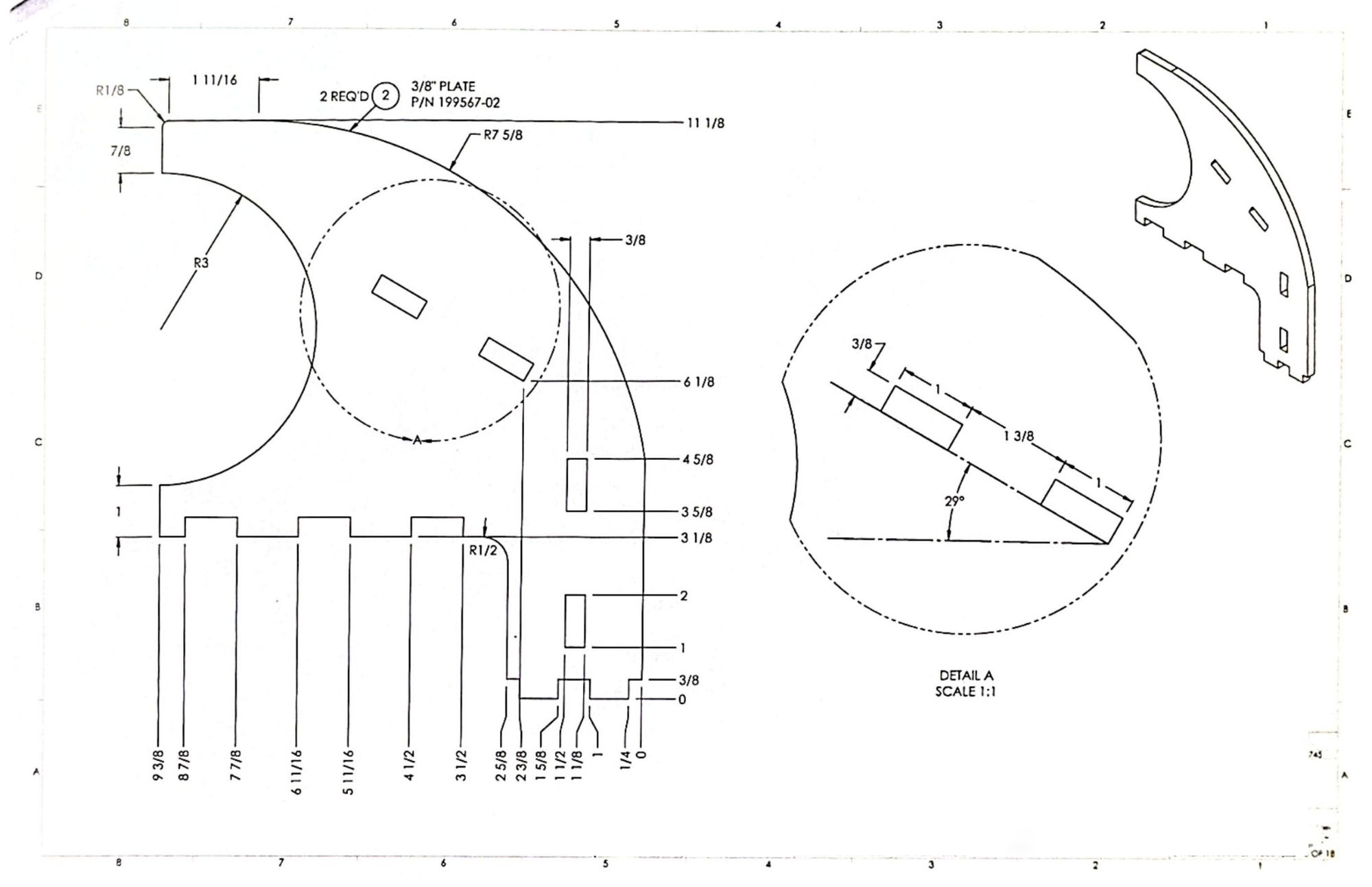 Third manufacturing drawing for the welding fixture
